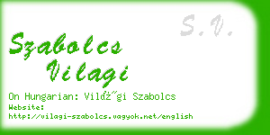 szabolcs vilagi business card